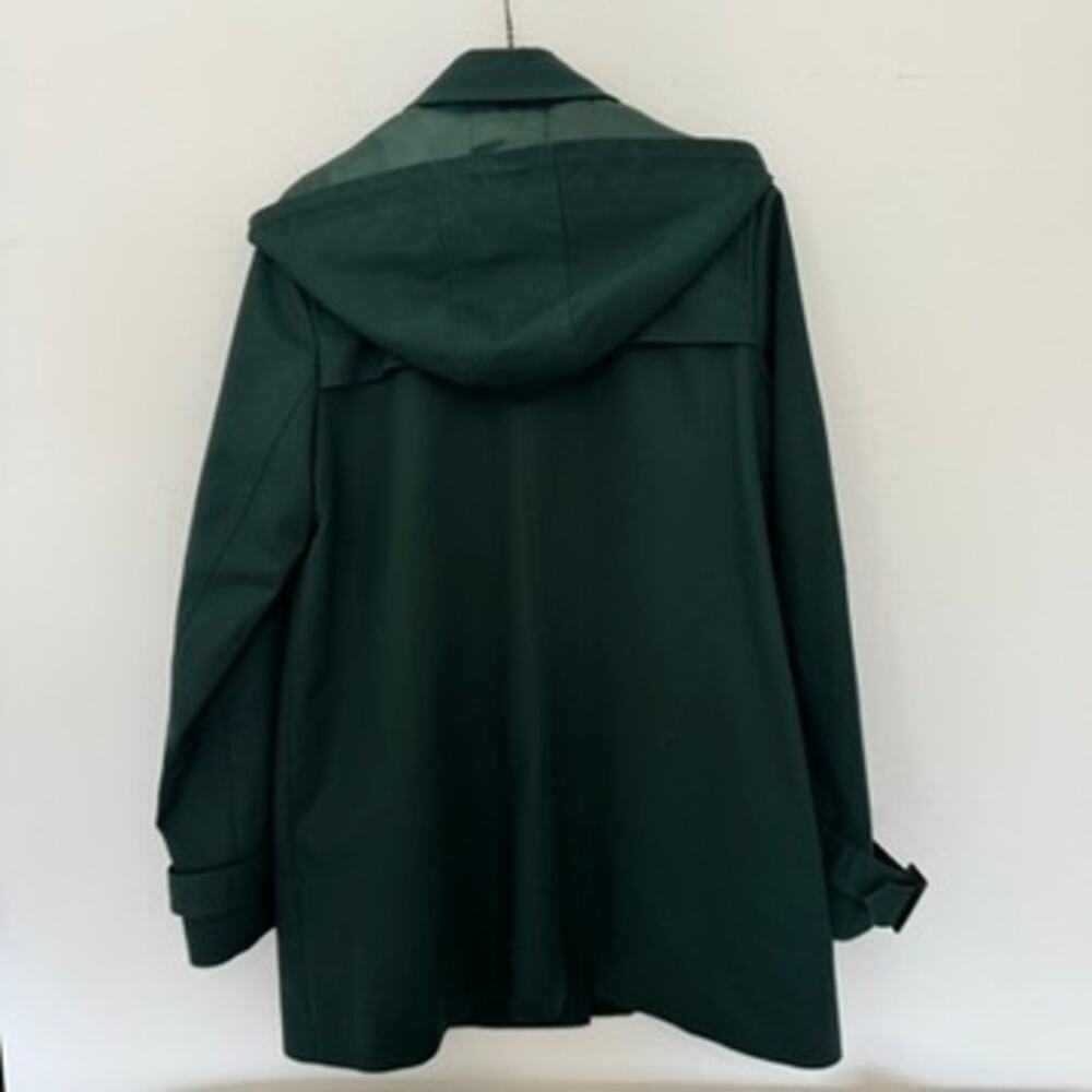 Hobbs London Chrissie Hooded Mac Jacket Forest Green Trench Coat Size 4 Raincoat - Picture 7 of 7
